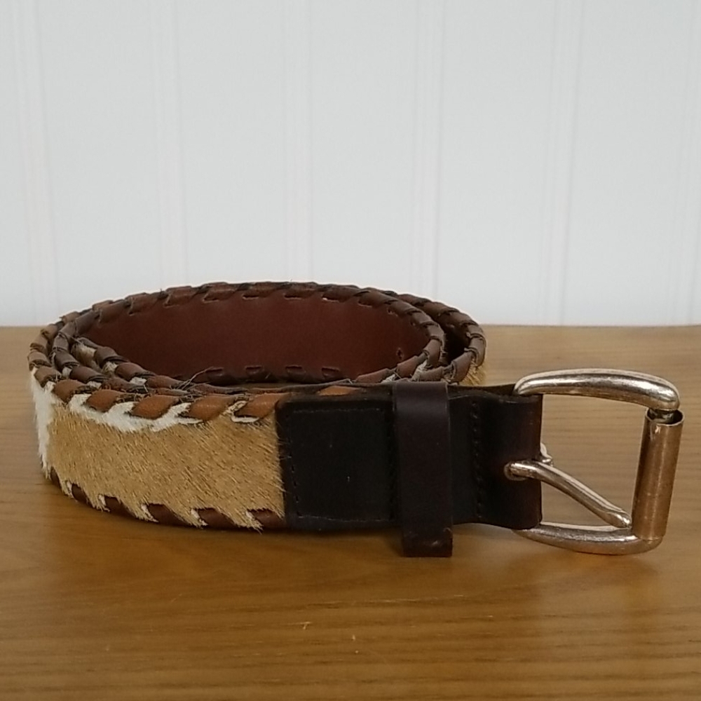 Vintage Leather Hide Belt size Small